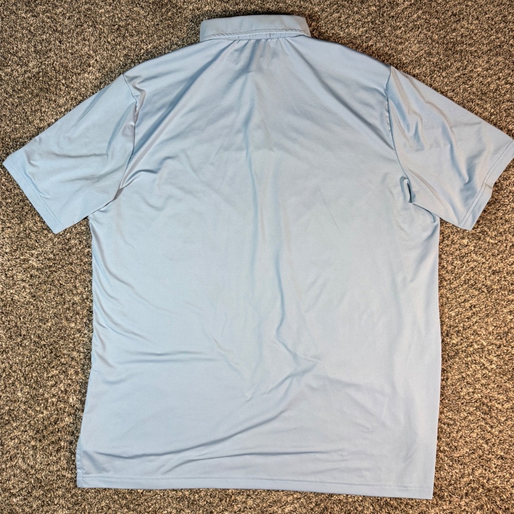 RLX Ralph Lauren Mens XL Blue Performance Golf Polo Shirt Short Sleeve Stretch - Picture 6 of 6